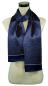 Preview: Man's Scarf Silk Satin 2-Layers Tunnel Navy Blue White